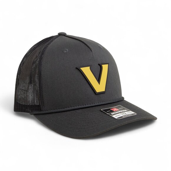 Vanderbilt Commodores Gold 3D Snapback Trucker Rope Hat- Charcoal - Picture 1 of 3